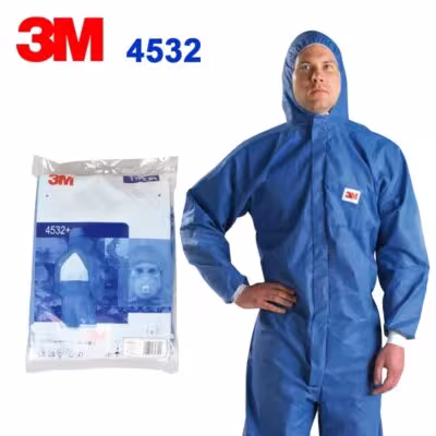 Tuta protettiva 3M 4532+ contro polvere, sostanze chimiche e vernici spray, tipo 5/6