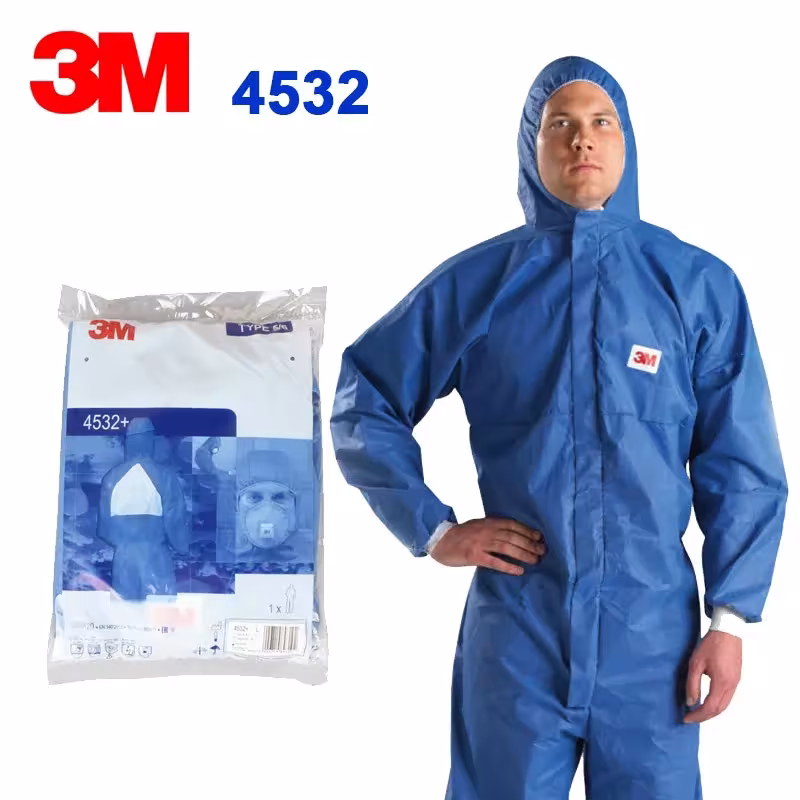Tuta protettiva 3M 4532+ contro polvere, sostanze chimiche e vernici spray, tipo 5/6