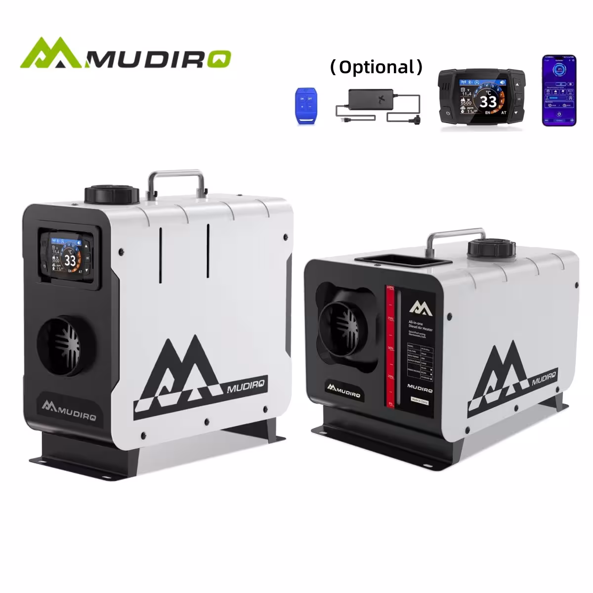 Riscaldatore diesel MUDIRO M-5S EVO-H con protezione CO, 8kW, controllo Bluetooth, per auto e camper