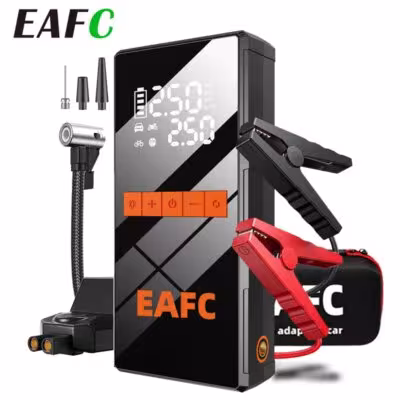 EAFC 150PSI Air Pump Car Battery Emergency Boosters 5000A Car Jump Starter Power Bank Portable Starting Device Car Starter 1