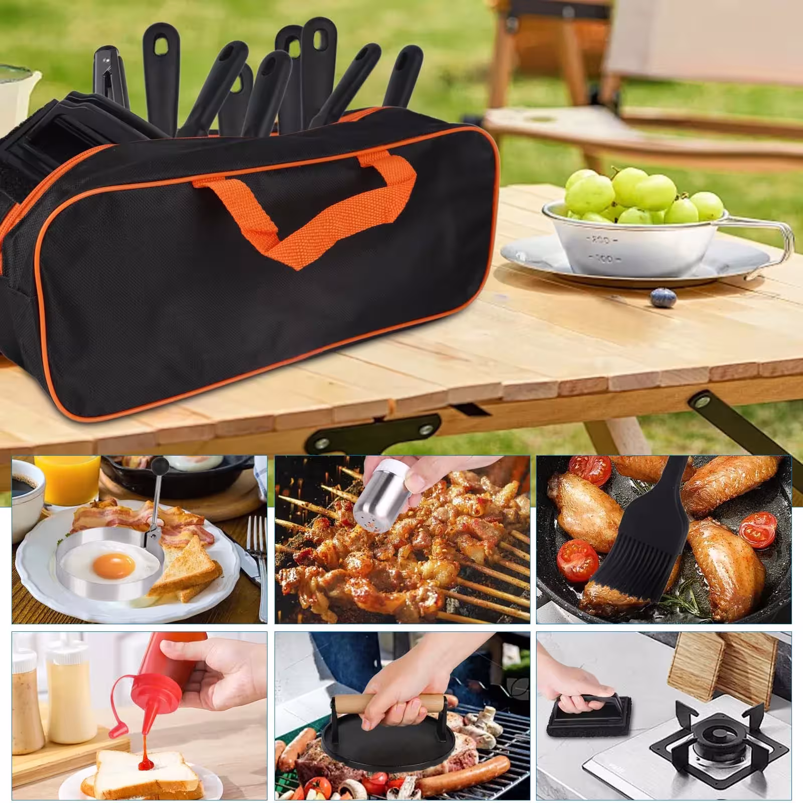 ensemble d'outils pour barbecue