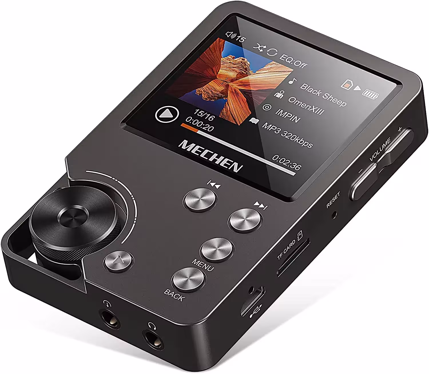 Lecteur MP3 Hi-Fi, lecteur de musique numérique avec 64 Go de mémoire, prend en charge jusqu'à 256 Go