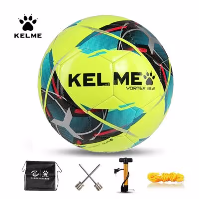 Pallone da calcio professionale KELME, in TPU, taglie 3/4/5, con rete e pompa inclusi