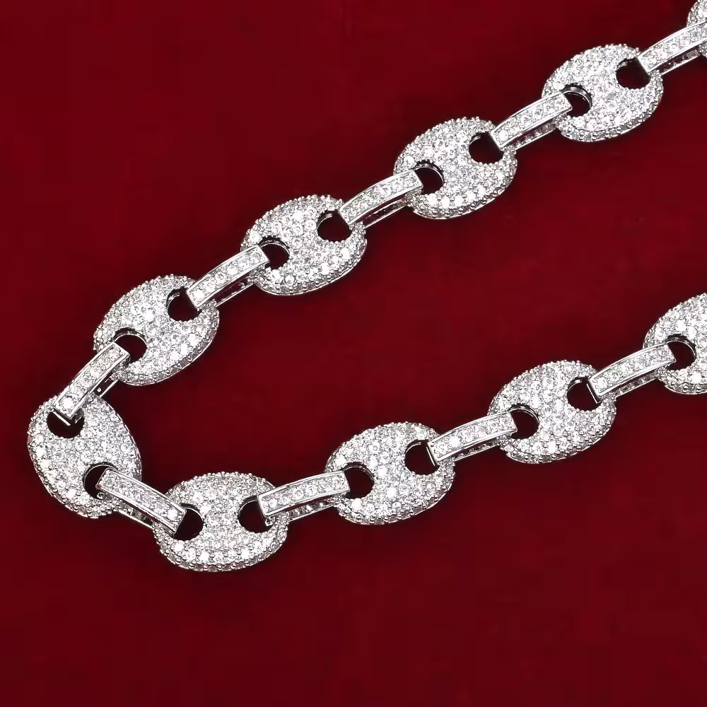 collana a catena a forma di chicco di caffè da uomo