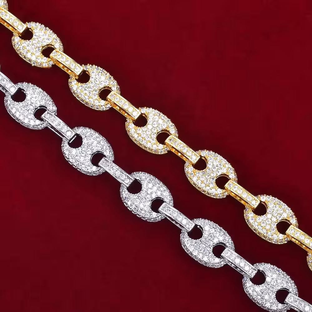 collana a catena a forma di chicco di caffè da uomo