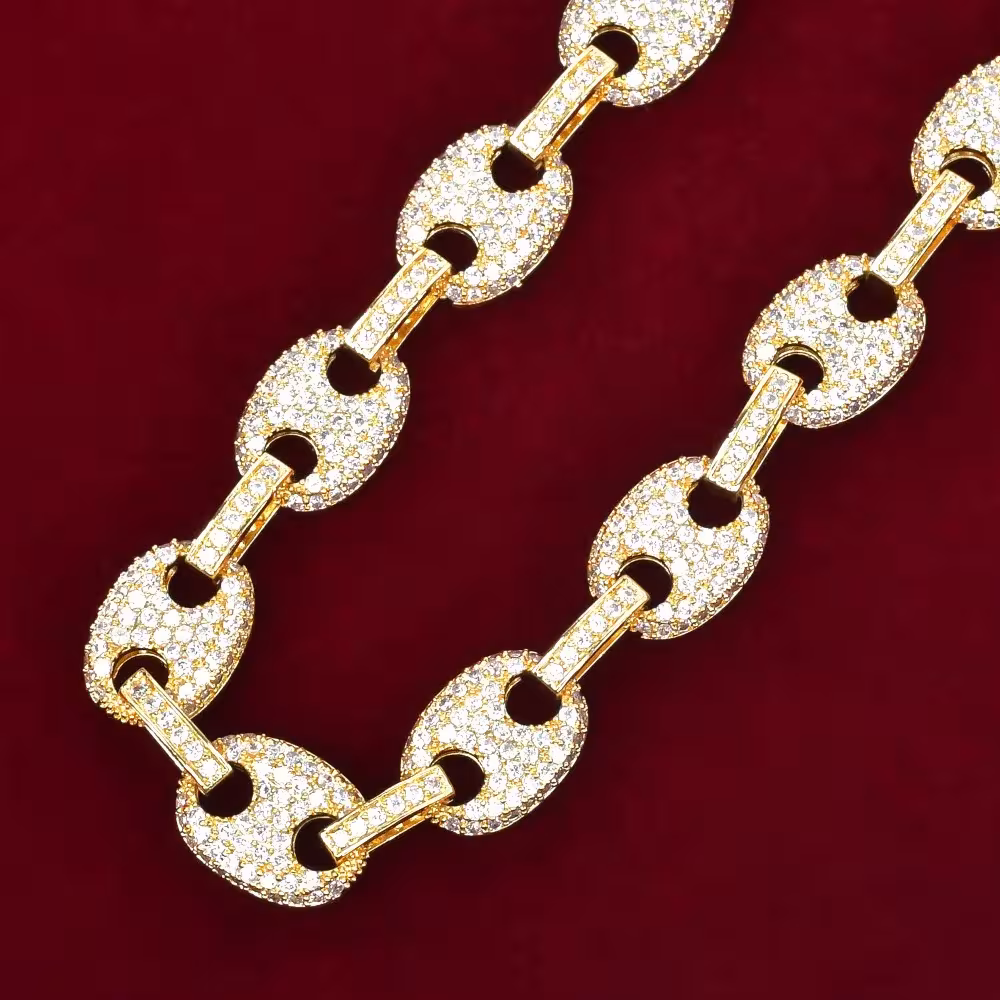 collana a catena a forma di chicco di caffè da uomo