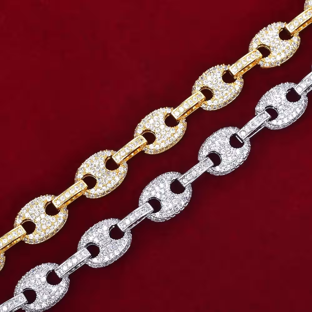 collana a catena a forma di chicco di caffè da uomo