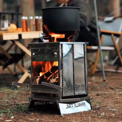 New Outdoor Portable Mini Barbecue Stove Stainless Steel Folding Charcoal Wood Stove Barbecue Heating Stove Grills 1