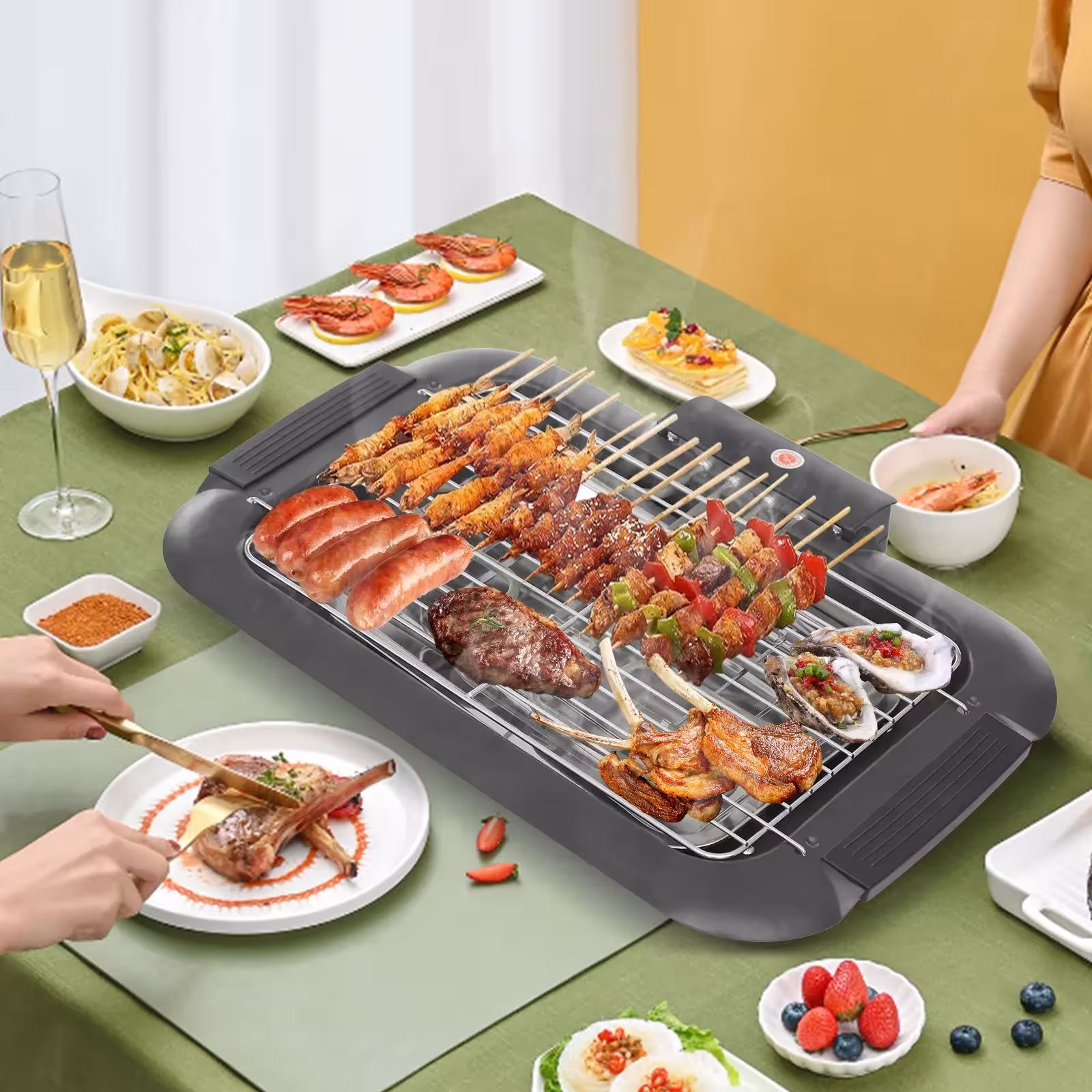 Electric table grill
