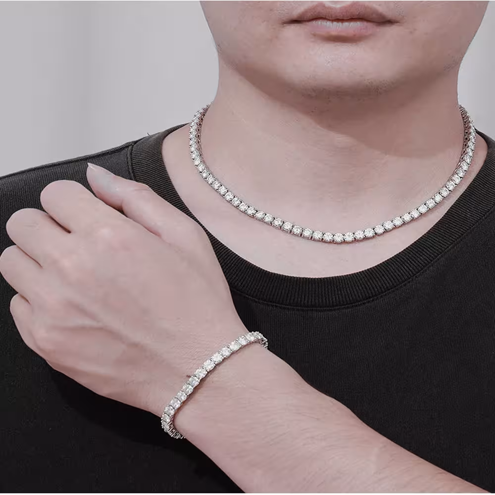 moissanite tenisinė apyrankė