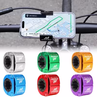 Hidden Bicycle Phone Navigation Mount‌ Aluminum Alloy Riding Anodized Phone Holder for Moutain Bike Road Bike 1