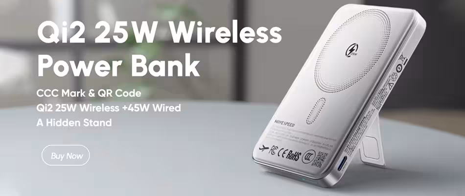 External battery with 25000mAh capacity,