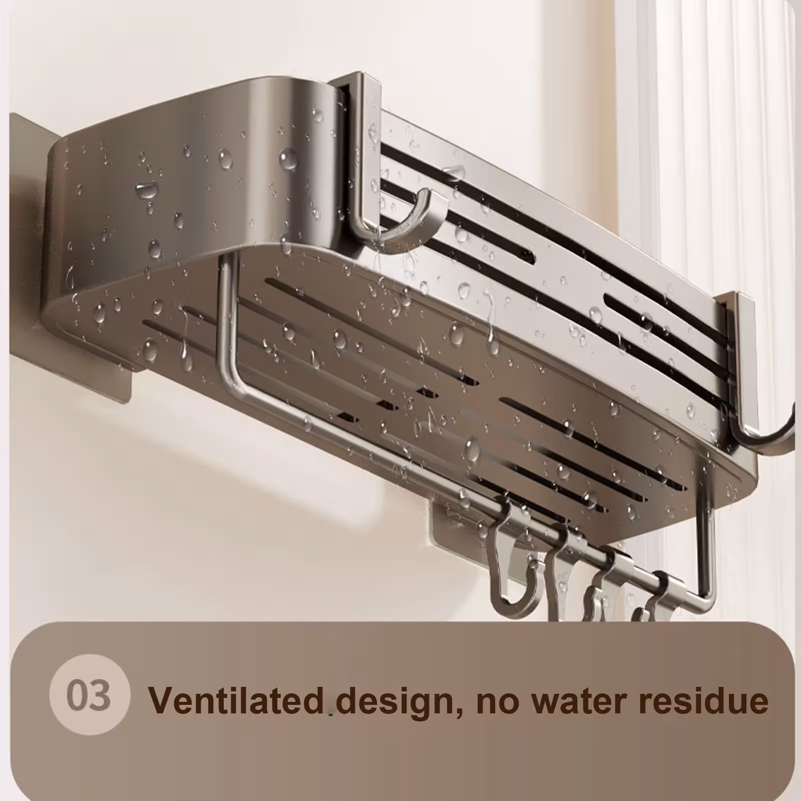 supporto da parete per bagno, senza foratura