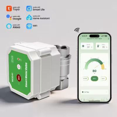 220XW Tuya WiFi Smart Water Valve Meter DN15 DN20 DN25 Remote Control Flow Monitor 1