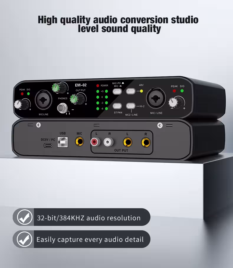 Audio interface with microphone