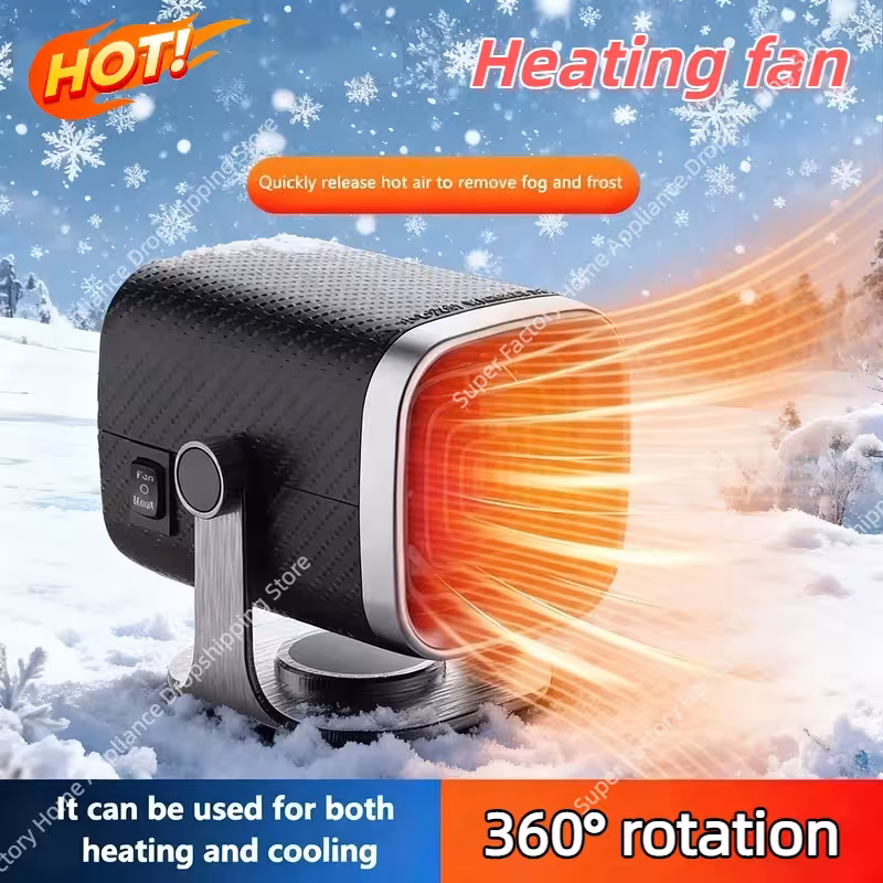 12V/24V car heater with fast windshield defrosting and demisting