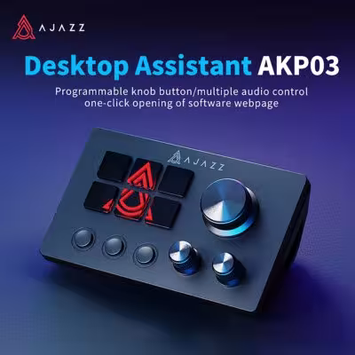 AJAZZ AKP03/AKP05 Pro/AKP153 Desktop Control Panel, Programmable Keypad for Stock Trading Live Streaming Audio Mixing, Shortcut Controller 1