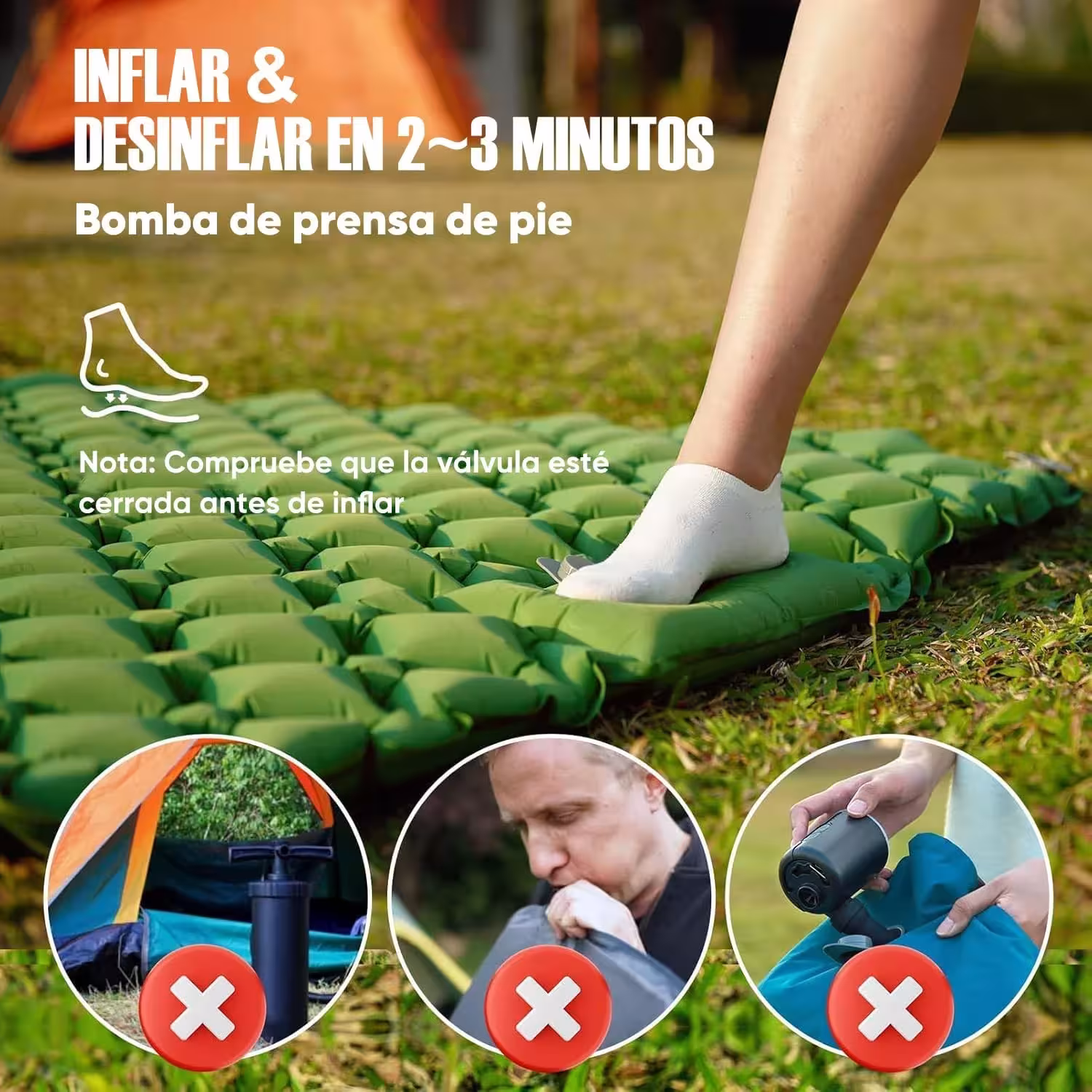 double inflatable camping mat