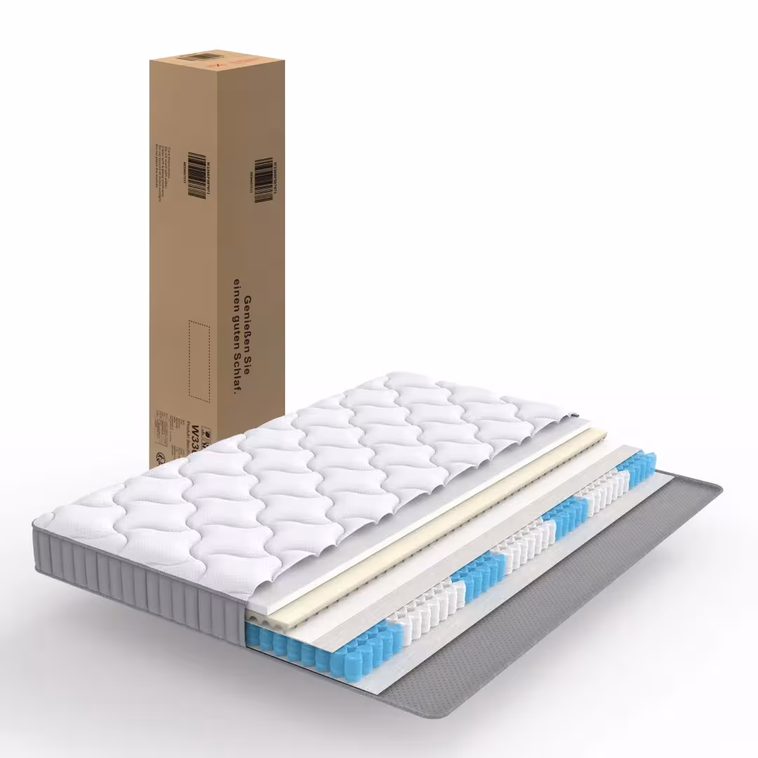 Matelas à ressorts ensachés avec 7 zones pour lits, canapés-lits et lits d'appoint, 90x190x10 cm.