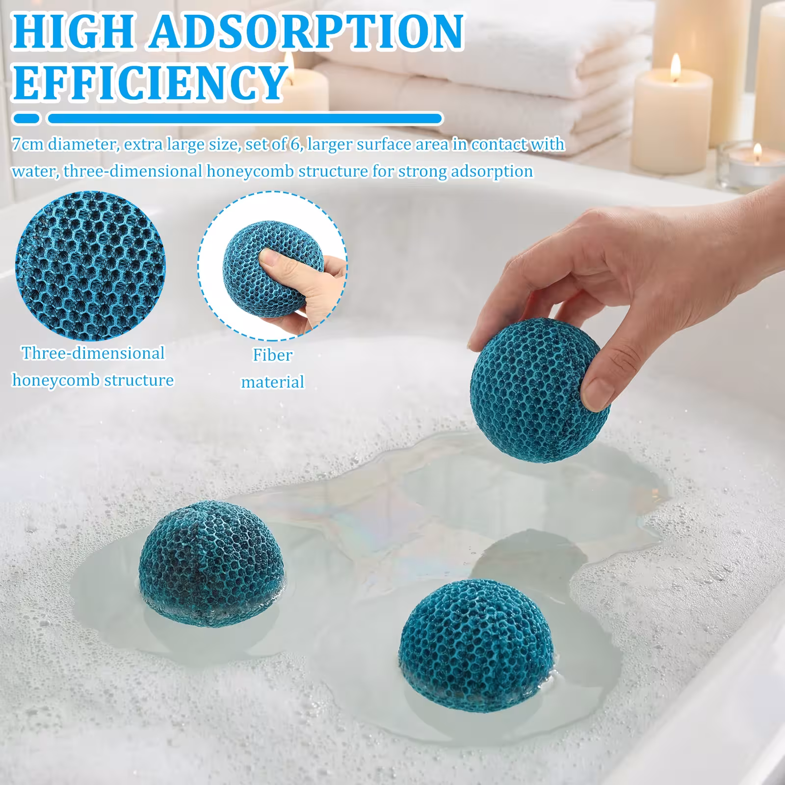 Oil absorber for SPA baths