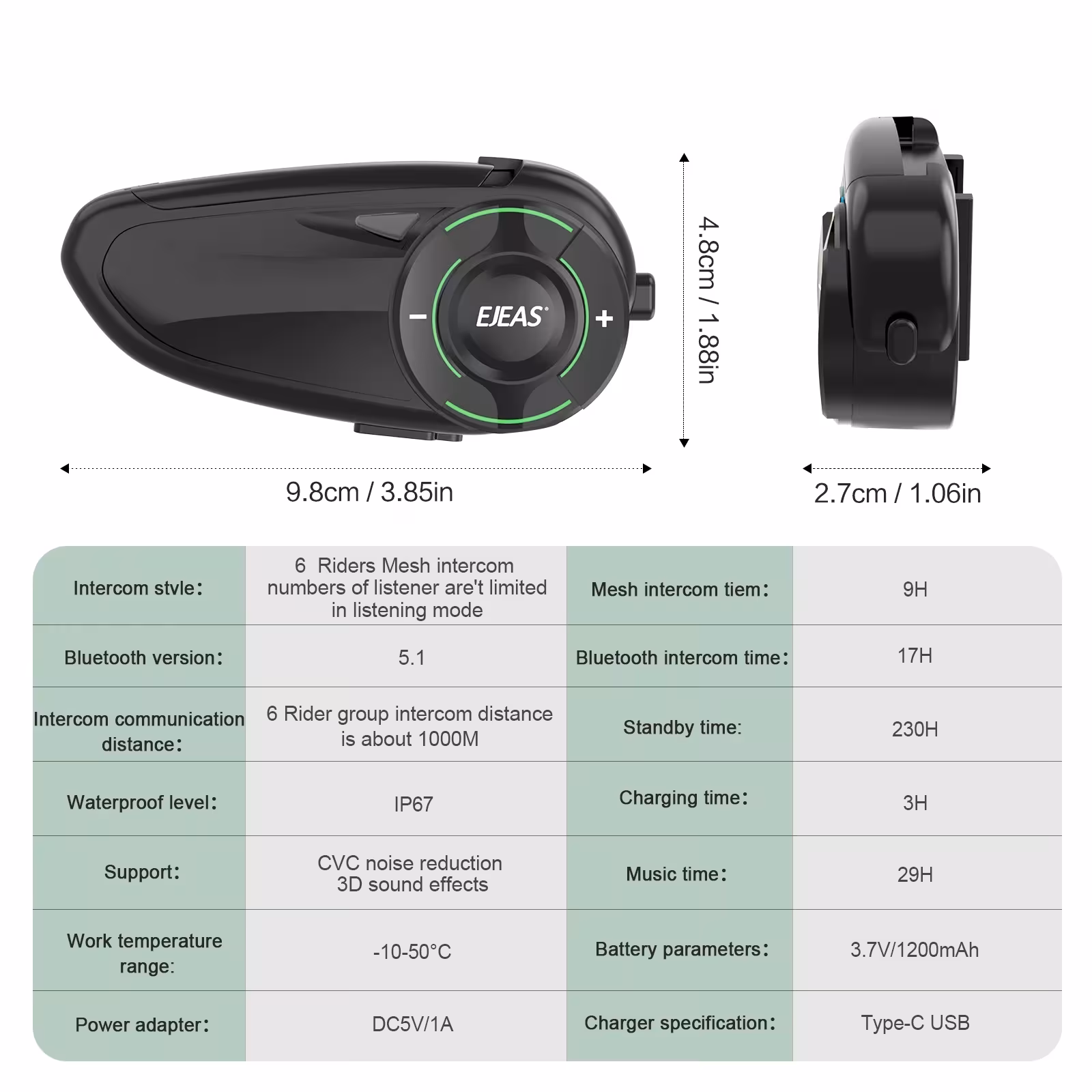 Interfono mesh per motocicletta