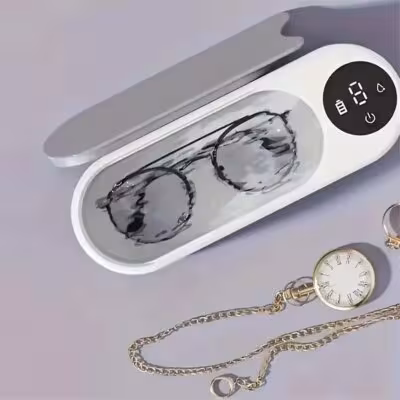 Appareil de nettoyage à ultrasons pour lunettes, bijoux et lentilles de contact, 15W