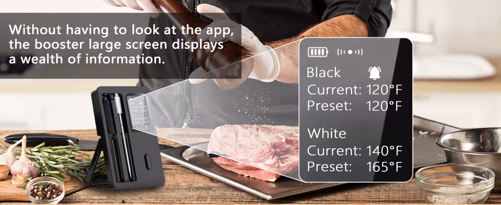 thermomètre de cuisson sans fil avec Bluetooth