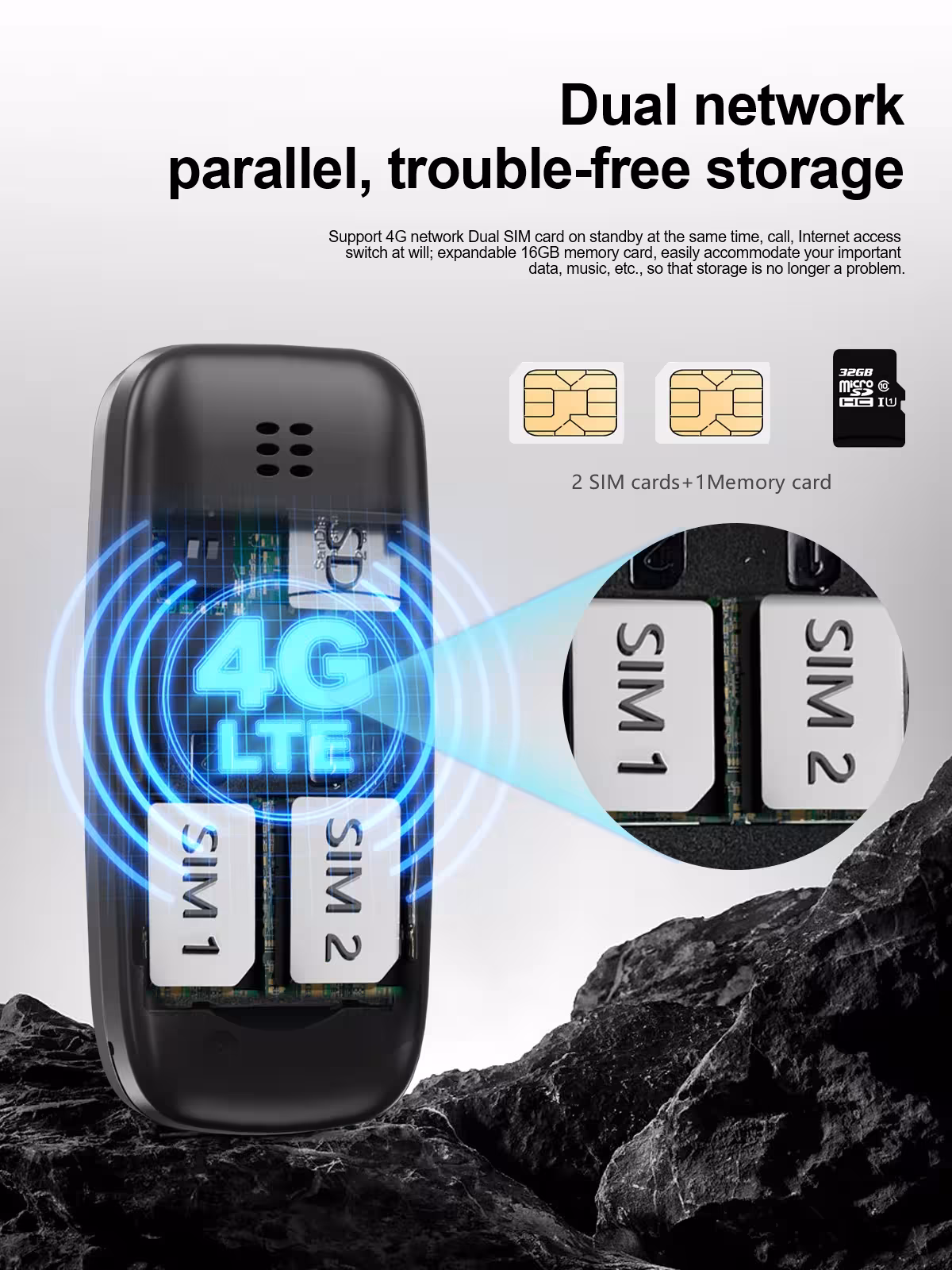 mini mobilusis telefonas