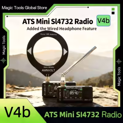 AMNVOLT V4B ATS MINI SI4732 Radio ALL Band DSP Radio FM AM SSB LSB USB Receiver with Added the Wired Headphone Feature 1