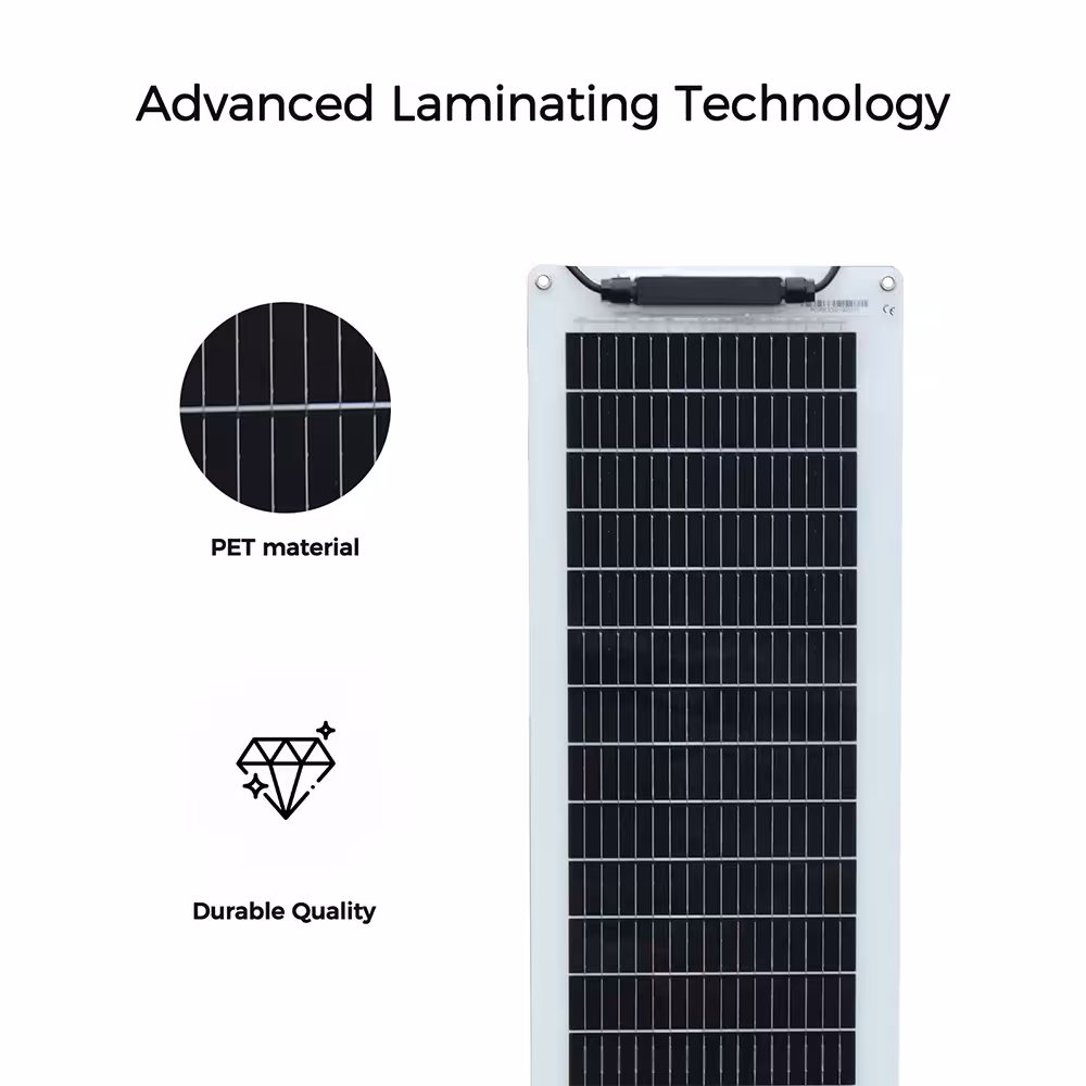 Kit de paneles solares flexibles de 50W.