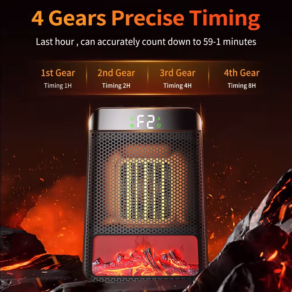 Electric heater with flame effect