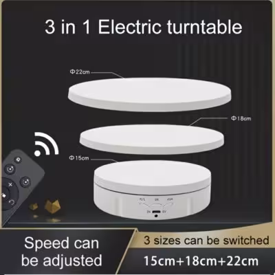 Photography Turntable Electric Rotating Display Stand 360 Degree with Remote Control Motorized Turntable for Photos or Videos 1