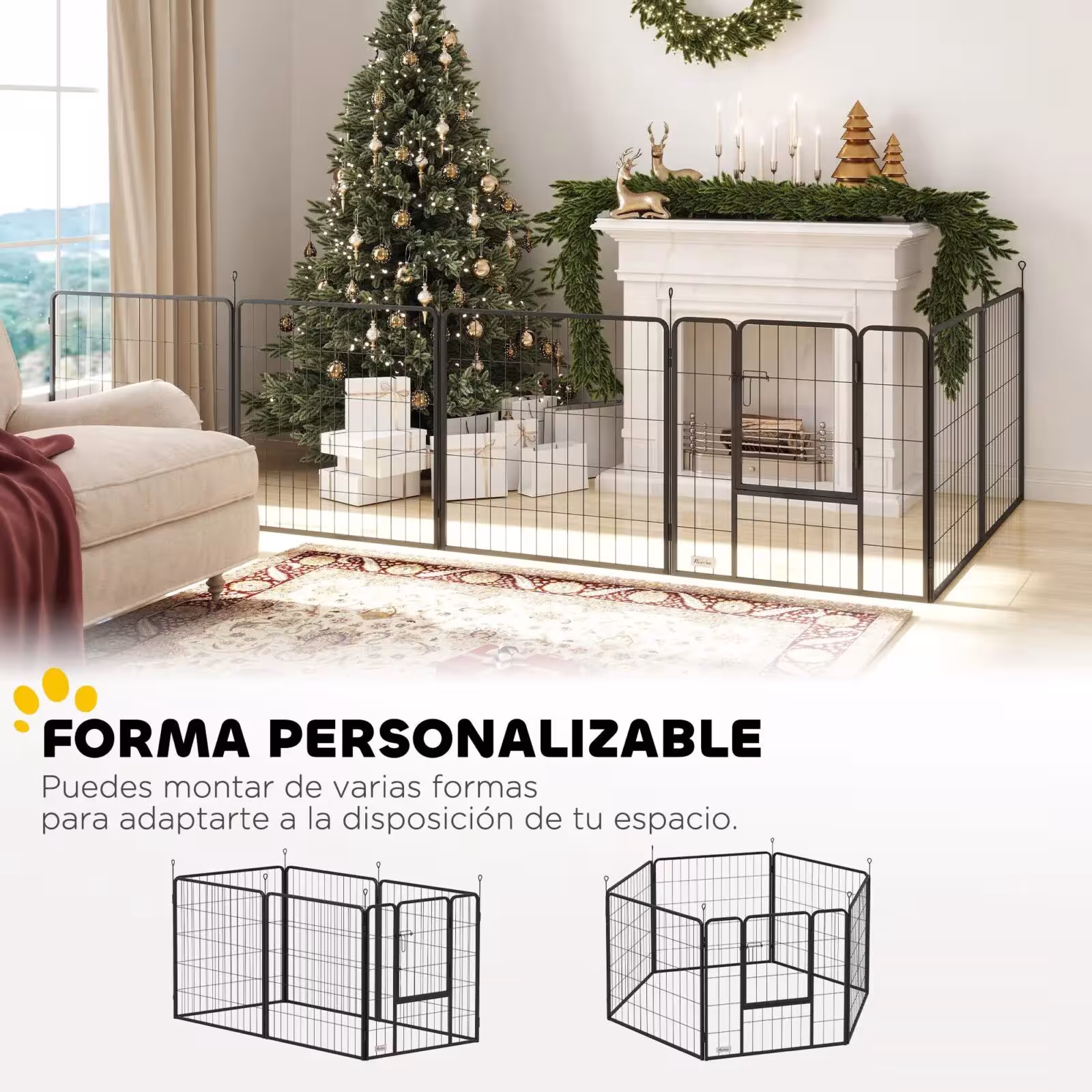 Valla modular para perros