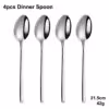 4-piece silver dinner spoon set