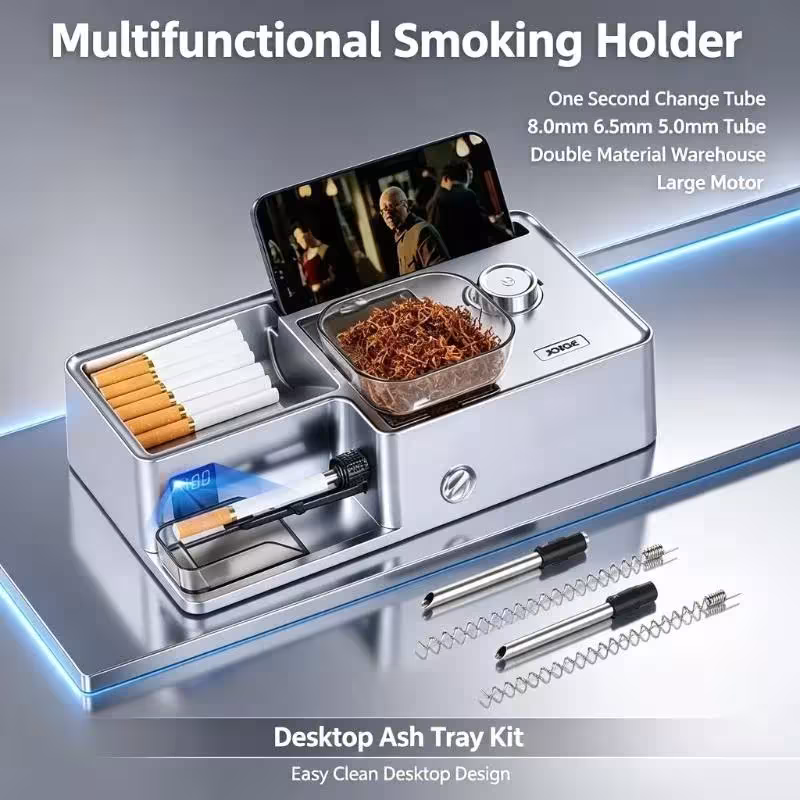 Electric cigarette rolling machine with tweezers for manual production
