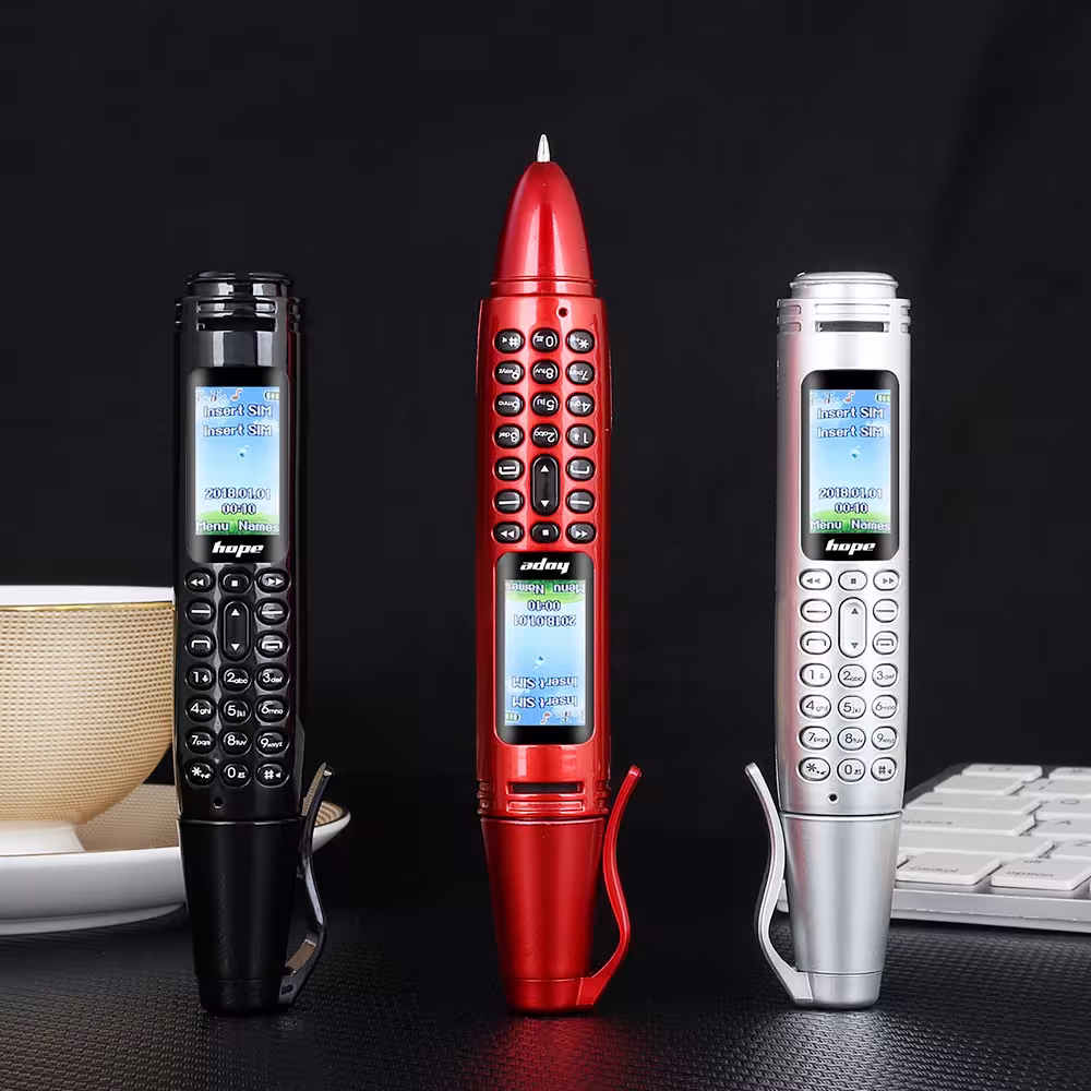 Mini phone in the shape of a pen