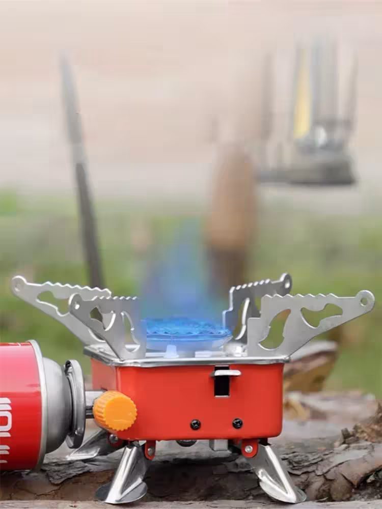Réchaud à gaz pour camping.