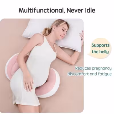 Pregnancy Pillow with 1pc Free An Auxiliary Pillow Cotton Waist Support Pillow for Pregnant Women Sleeping Body Pillow 1