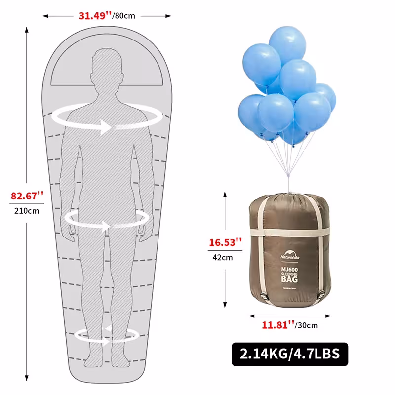 Naturehike sleeping bag for hiking