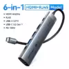 Adaptador 6 en 1 con HDMI y RJ45