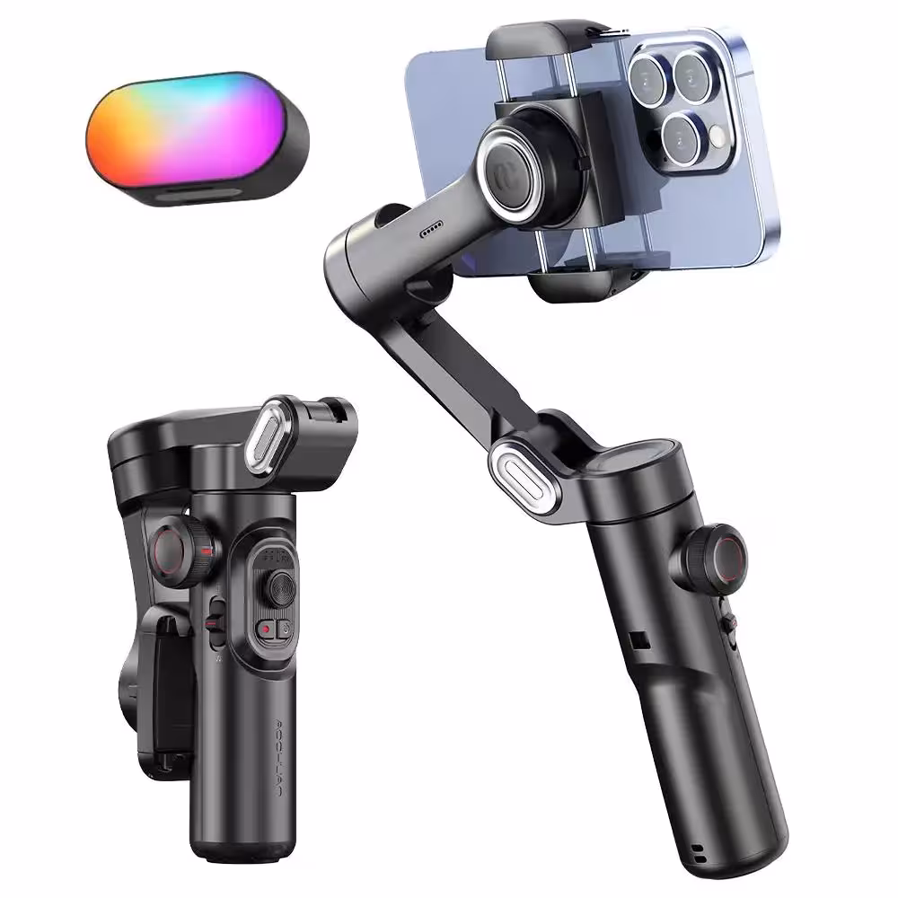 AOCHUAN Smart XE 3-Achsen-Smartphone-Stabilisator mit LED-Beleuchtung