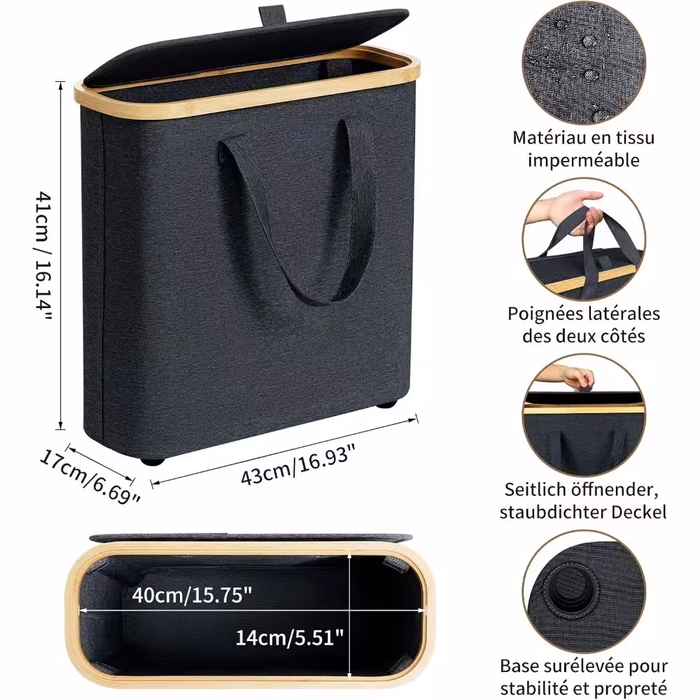 Storage basket with lid