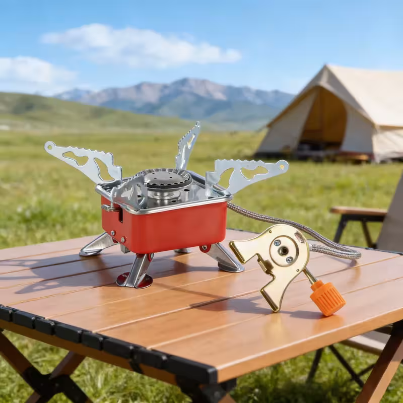 Réchaud à gaz pour camping.
