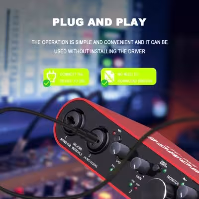 Carte son BOMGE BMG-22S 32 bits/192 kHz avec amplificateur deux canaux pour l'enregistrement