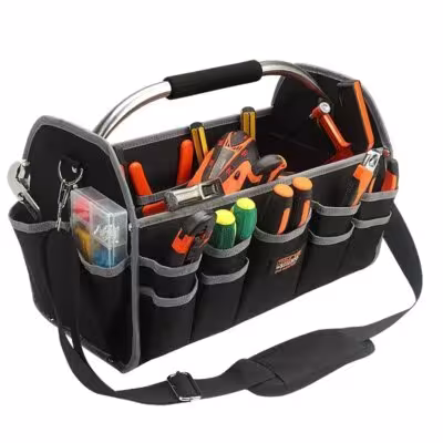 1680D Oxford Cloth Tool Bag Iron Tube Multifunctional Electrician Tools Storage Large Capacity Woodworking Handbag Toolbag 1