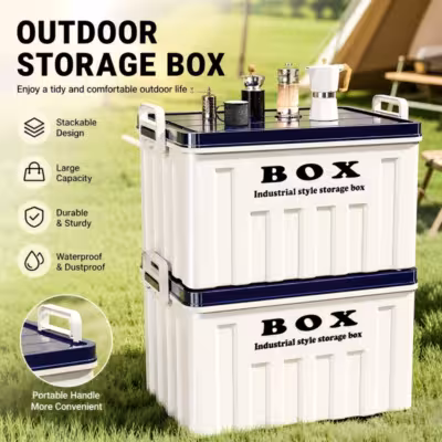 New Outdoor Camping Storage Box for Car Use - Trunk Organizer for Snacks and Fruits - Camping and Picnic Box 1