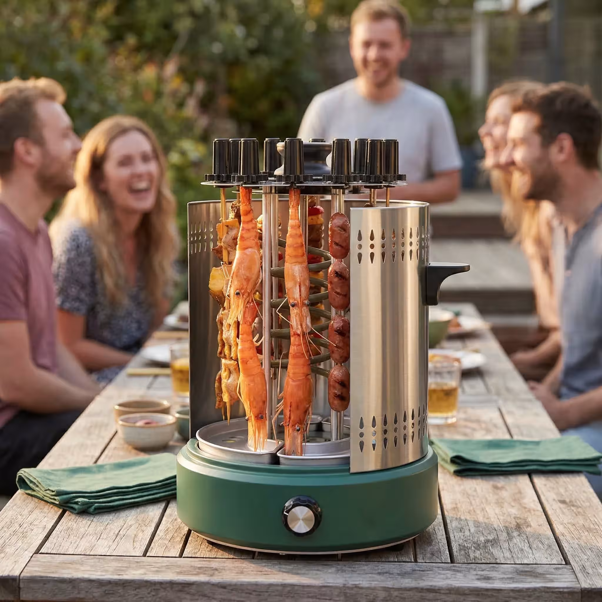 grill vertical pour brochettes