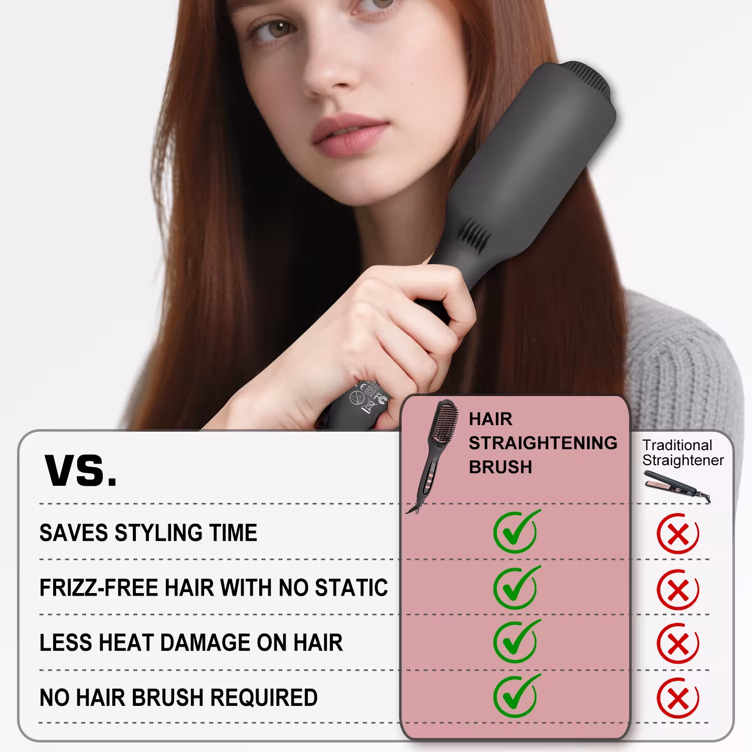 ionic hair straightening brush