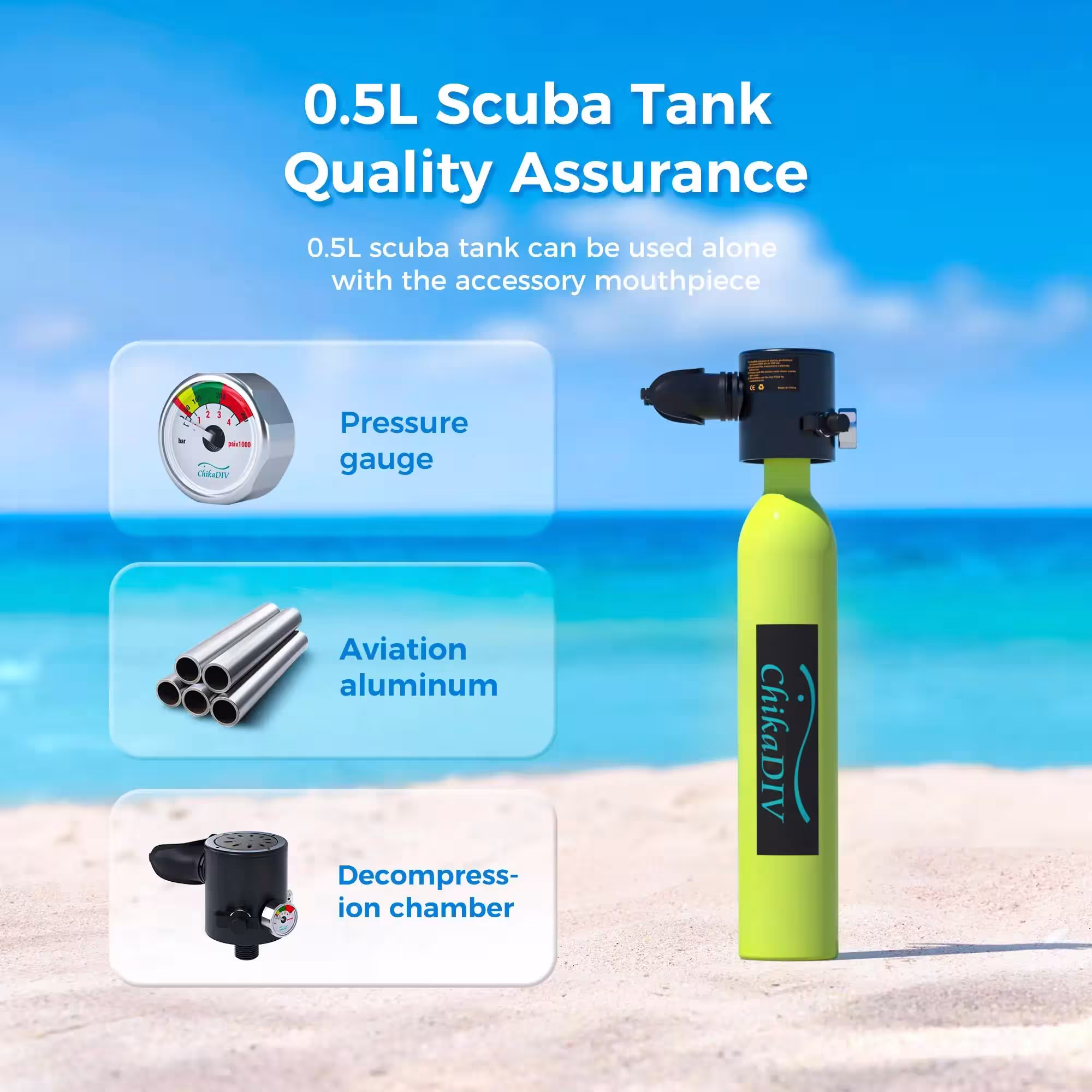 Masque de plongée avec bouteille d'oxygène