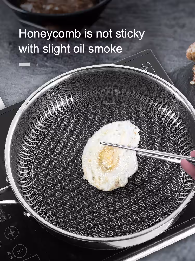 nerūdijančio plieno keptuvė wok